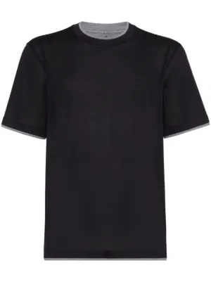 Brunello Cucinelli Camiseta Com Estampa De Logo | Azul | FARFETCH BR