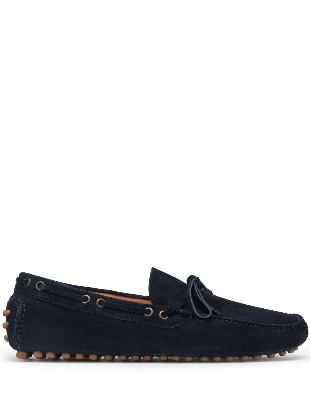 Brunello Cucinelli lace-detailed suede loafers | Blue | Image 1