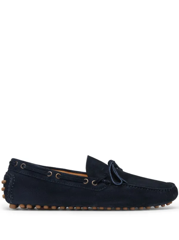 Brunello Cucinelli Lace-detailed navy suede loafers w/tag - Mens EU 46 Brunello Cucinelli - Navy Suede Penny Loafer | Mitchell Stores main image 2
