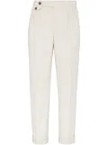 Brunello Cucinelli tapered chino trousers - White