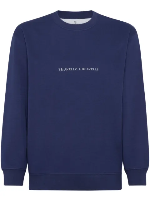 Brunello Cucinelli logo-embroidered sweatshirt