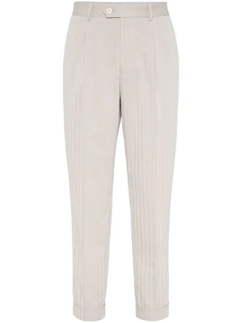 Brunello Cucinelli striped tailored trousers