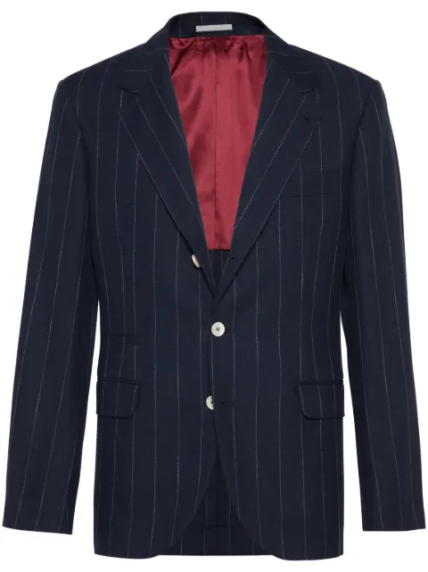 Brunello Cucinelli pinstripe single-breasted blazer