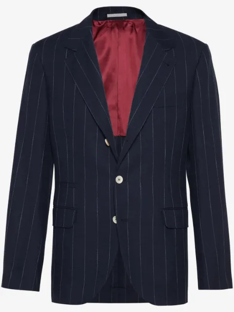 Brunello Cucinelli pinstripe single-breasted blazer
