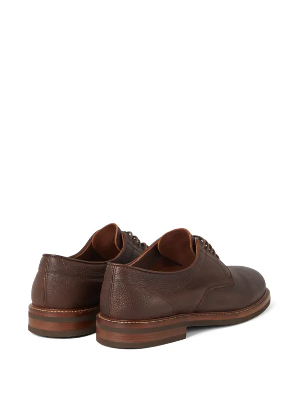 Brunello Cucinelli lace-up Leather Derby Shoes | Brown | FARFETCH