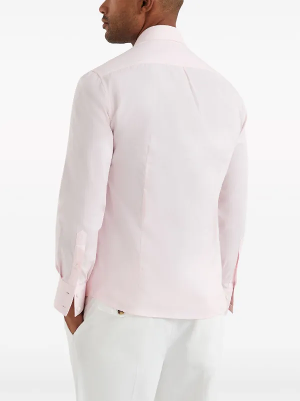 Brunello Cucinelli Cotton button-down Collar Shirt | Pink | FARFETCH
