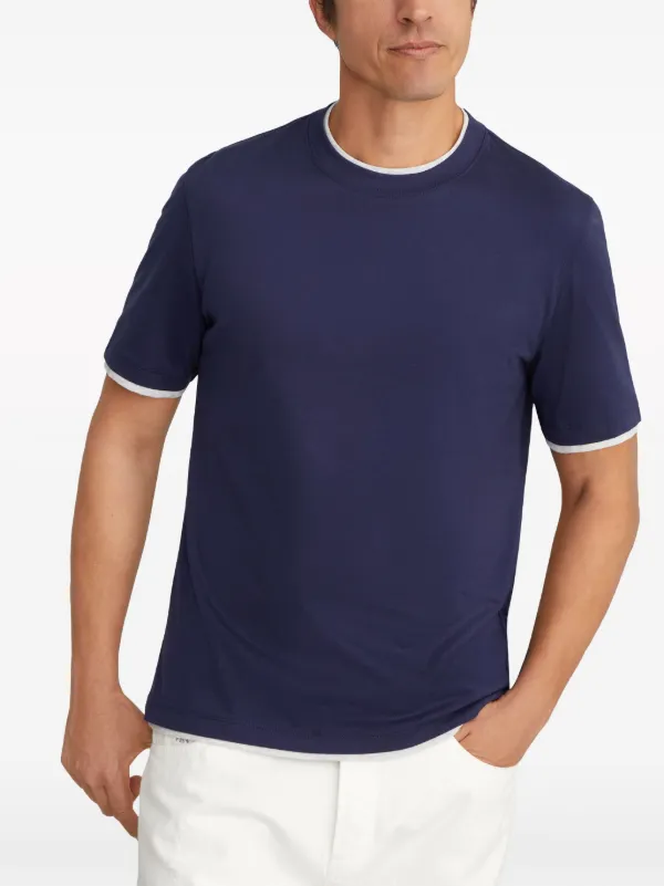 【送料&関税込】Brunello Cucinelli Layered-effect T-shirt Brunello Cucinelli layered-effect T-shirt | White | FARFETCH ID