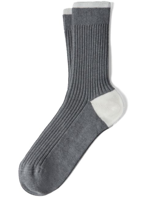 Brunello Cucinelli ribbed-knit cotton socks 