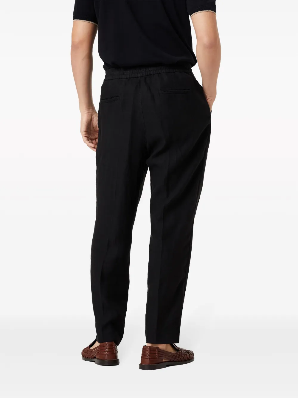 Shop Brunello Cucinelli Straight-leg Track Pants In Black