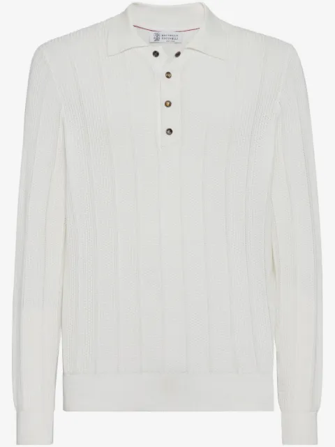 Brunello Cucinelli long-sleeve cotton polo shirt