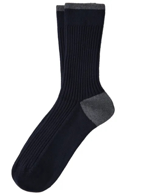 Brunello Cucinelli chaussettes à bords contrastants