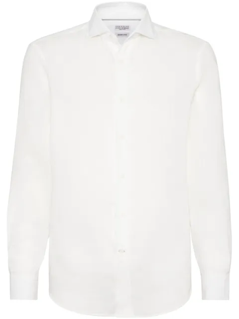 Brunello Cucinelli buttoned-up linen shirt