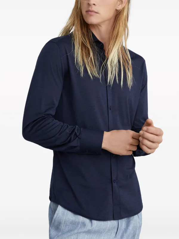 Brunello Cucinelli ジャージーシャツ | ブルー | FARFETCH JP