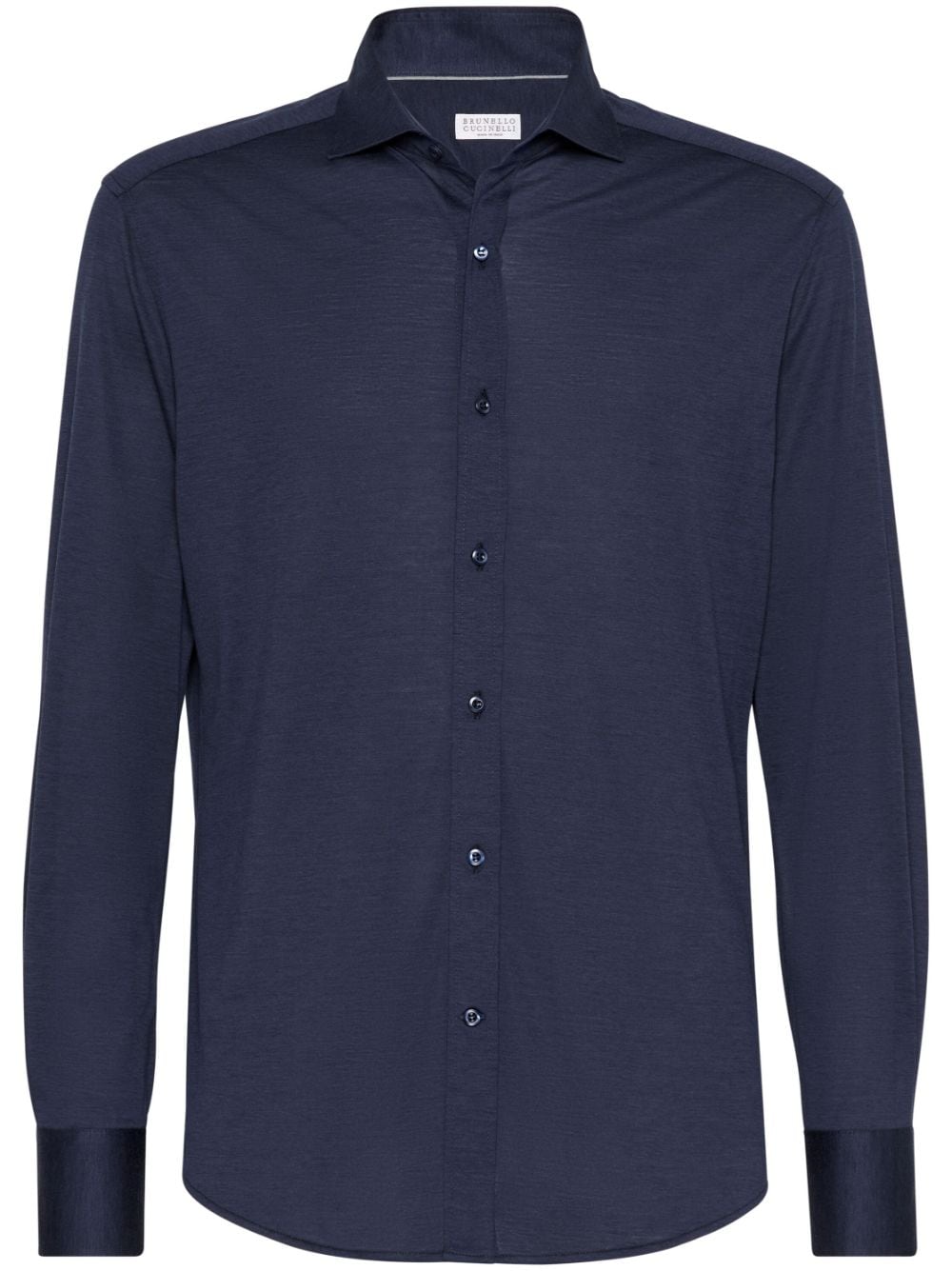 Brunello Cucinelli Poloshirt van zijde-katoenmix Blauw