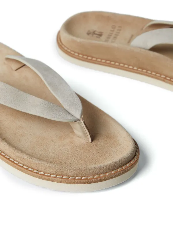 Brunello Cucinelli スエード サンダル | ニュートラル | FARFETCH JP