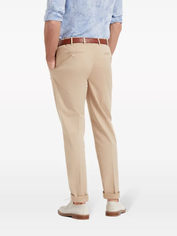 Brunello Cucinelli Cotton Chino Trousers | Neutrals