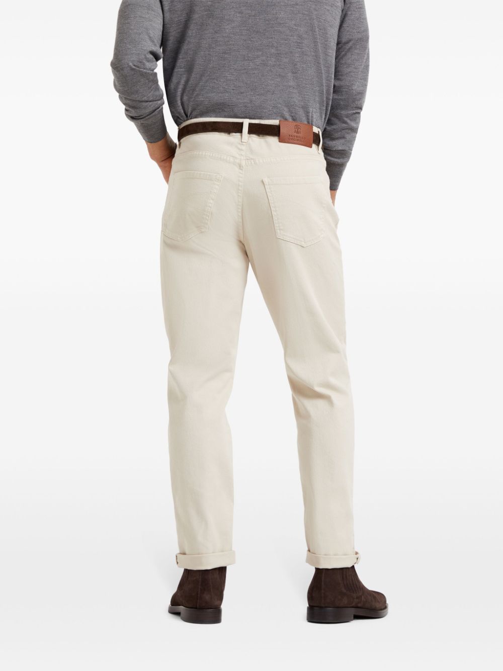 Brunello Cucinelli straight-leg stretch-cotton trousers Men