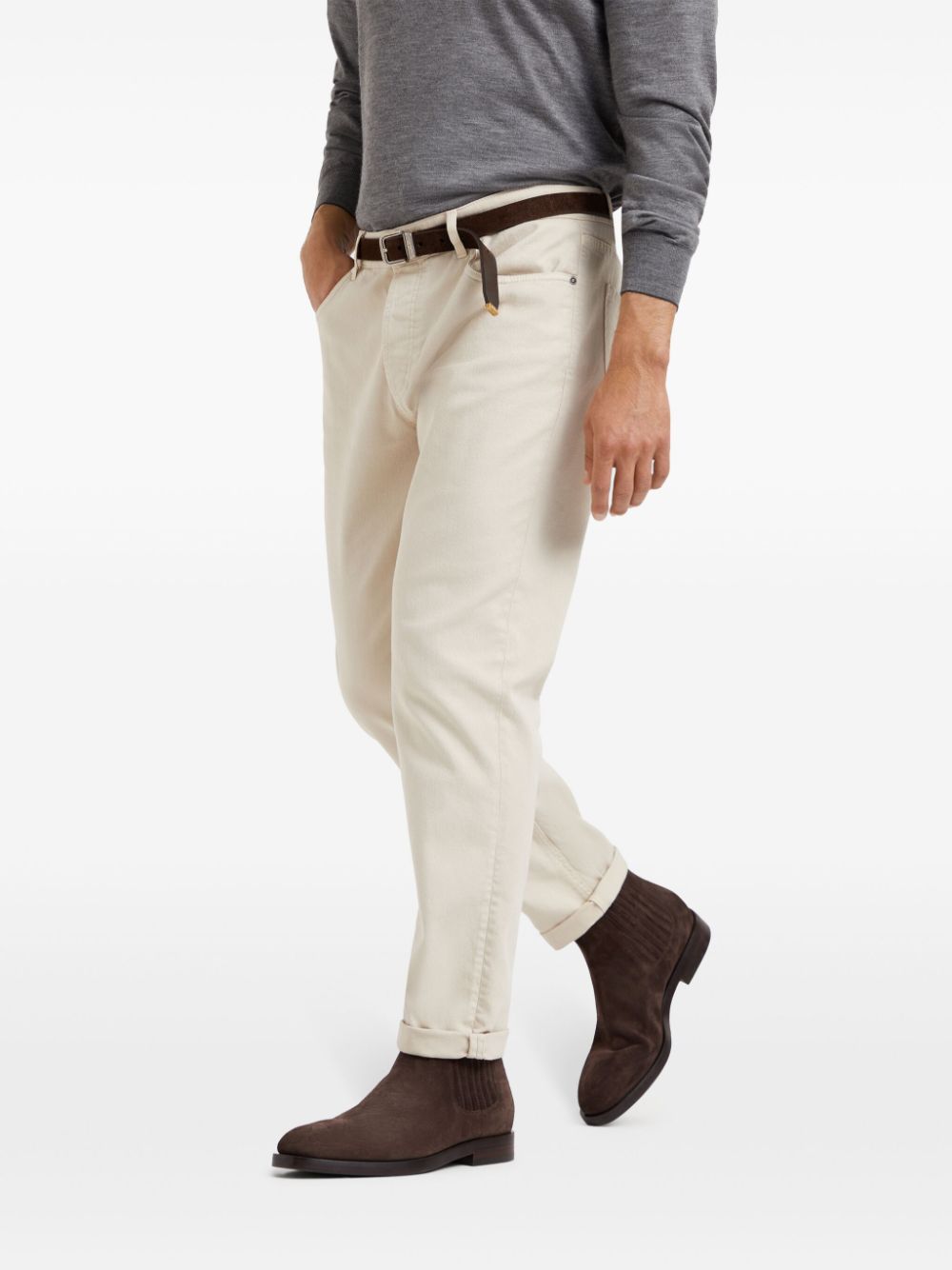 Brunello Cucinelli straight-leg stretch-cotton trousers Men