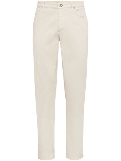 Brunello Cucinelli straight-leg stretch-cotton trousers Men