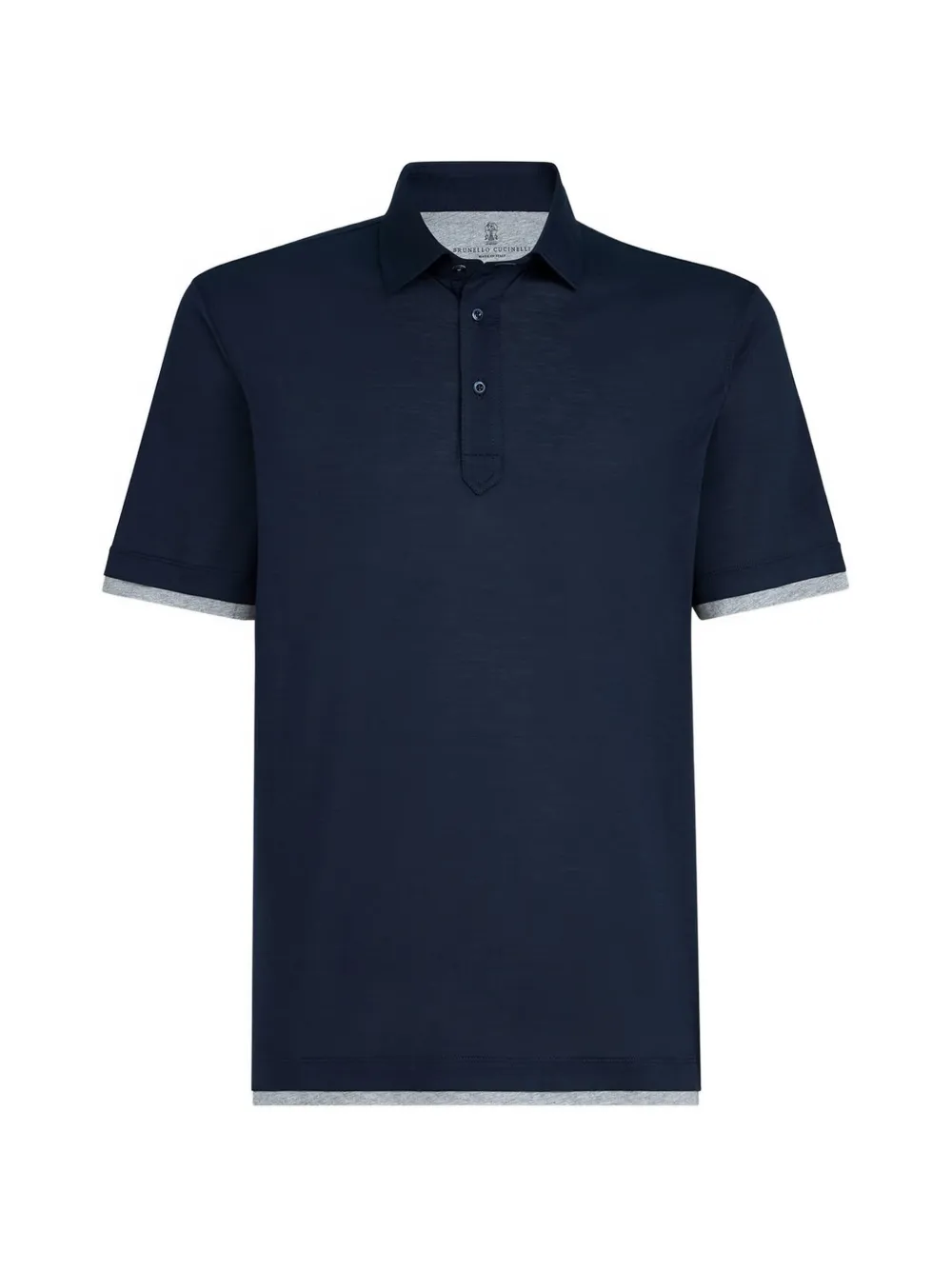 Brunello Cucinelli layered-effect polo shirt - Blau