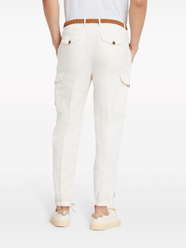 Mens white clearance cropped trousers