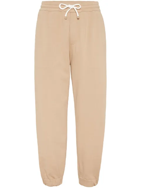Brunello Cucinelli straight-leg cotton-blend track pants