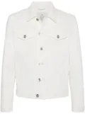 Brunello Cucinelli slim-fit denim jacket - White