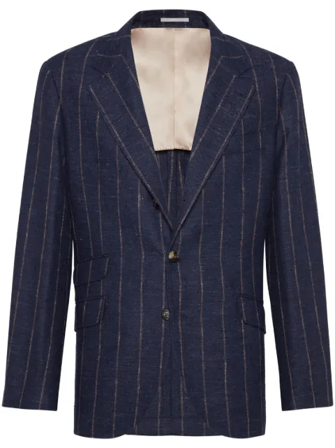 Brunello Cucinelli striped single-breasted blazer