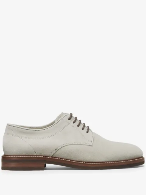 Brunello Cucinelli panelled suede derby shoes