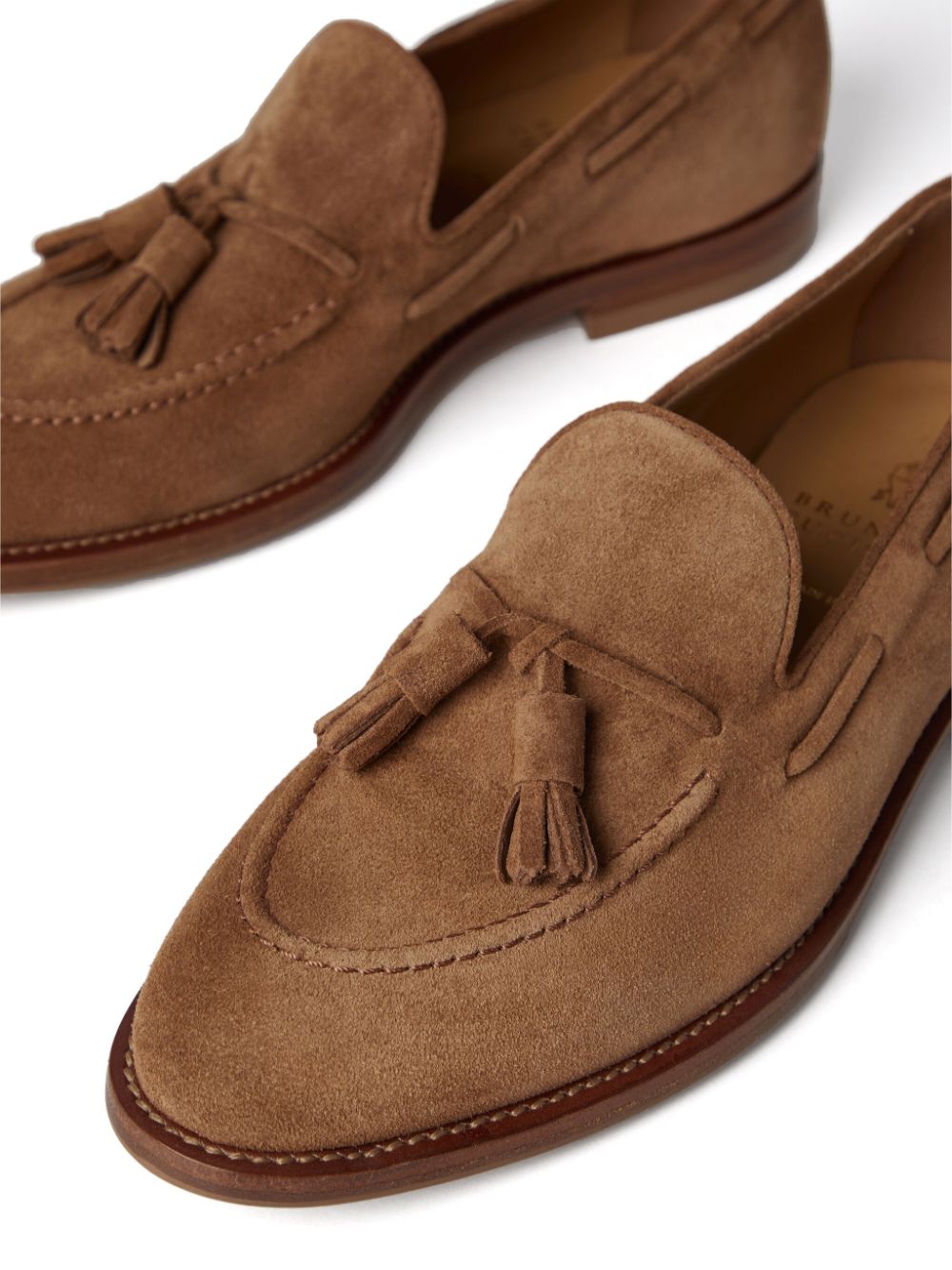 Brunello Cucinelli tassel-embellished suede loafers Men