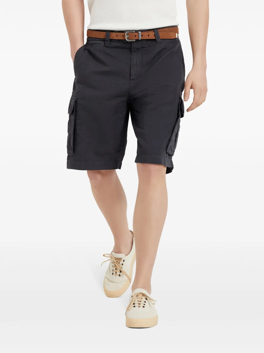 Brunello Cucinelli Geverfde bermuda shorts Grijs