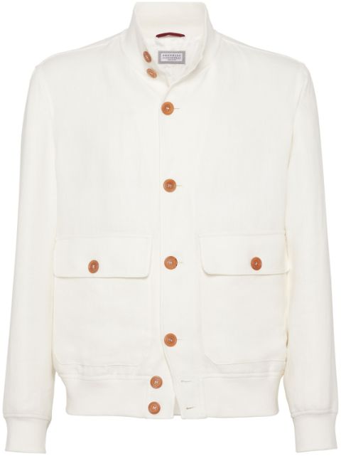 Brunello Cucinelli cargo-pocket twill bomber jacket