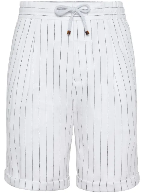 Brunello Cucinelli shorts con rayas estampadas