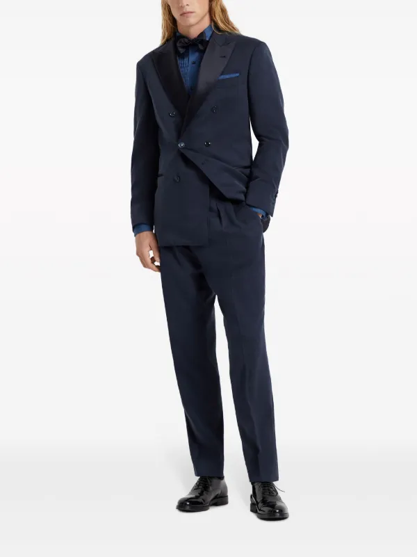 ネイビー ビジネススーツ ブルネロクチネリ メンズスーツ | Brunello Cucinelli