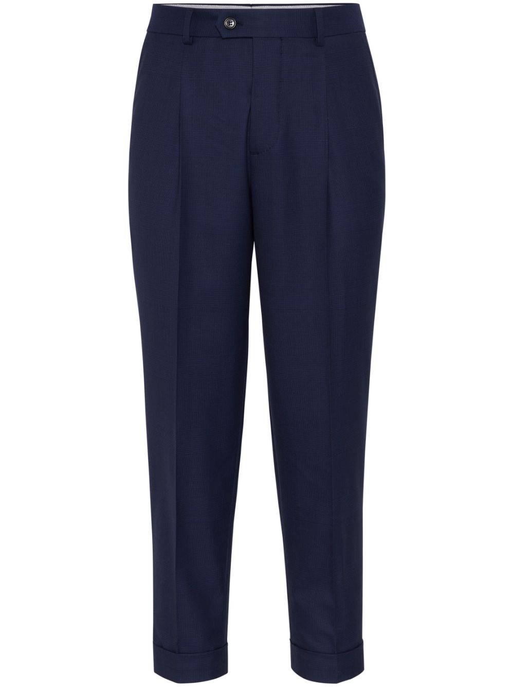 Brunello Cucinelli Prince of Wales check trousers - Blue