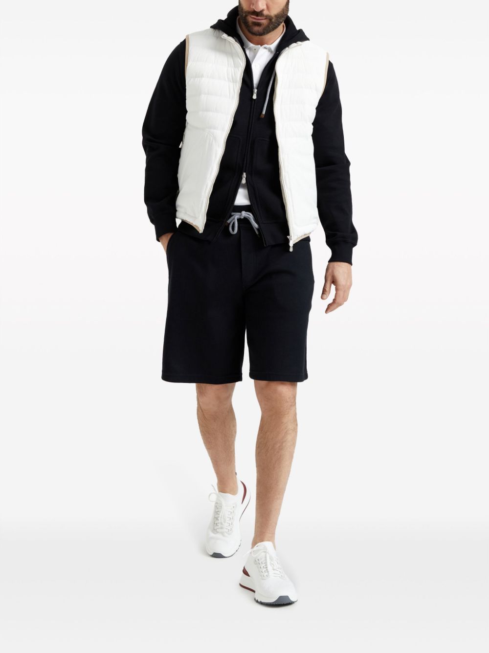 Shop Brunello Cucinelli Cotton Bermuda Shorts In Black