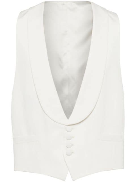 Brunello Cucinelli shawl-lapels silk waistcoat
