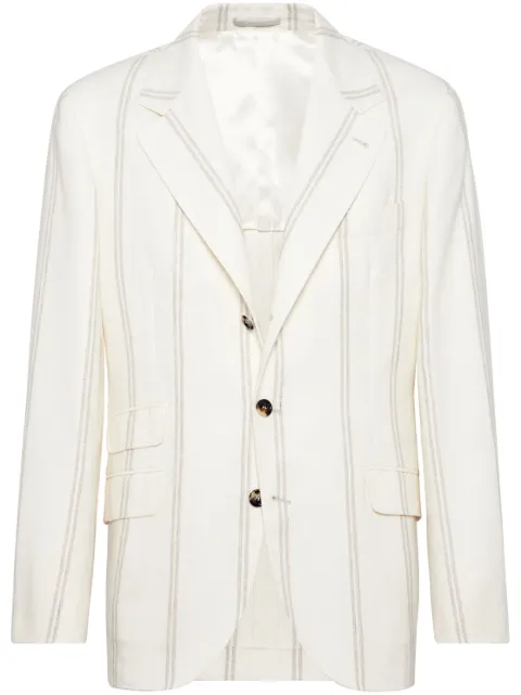 Brunello Cucinelli striped single-breasted blazer