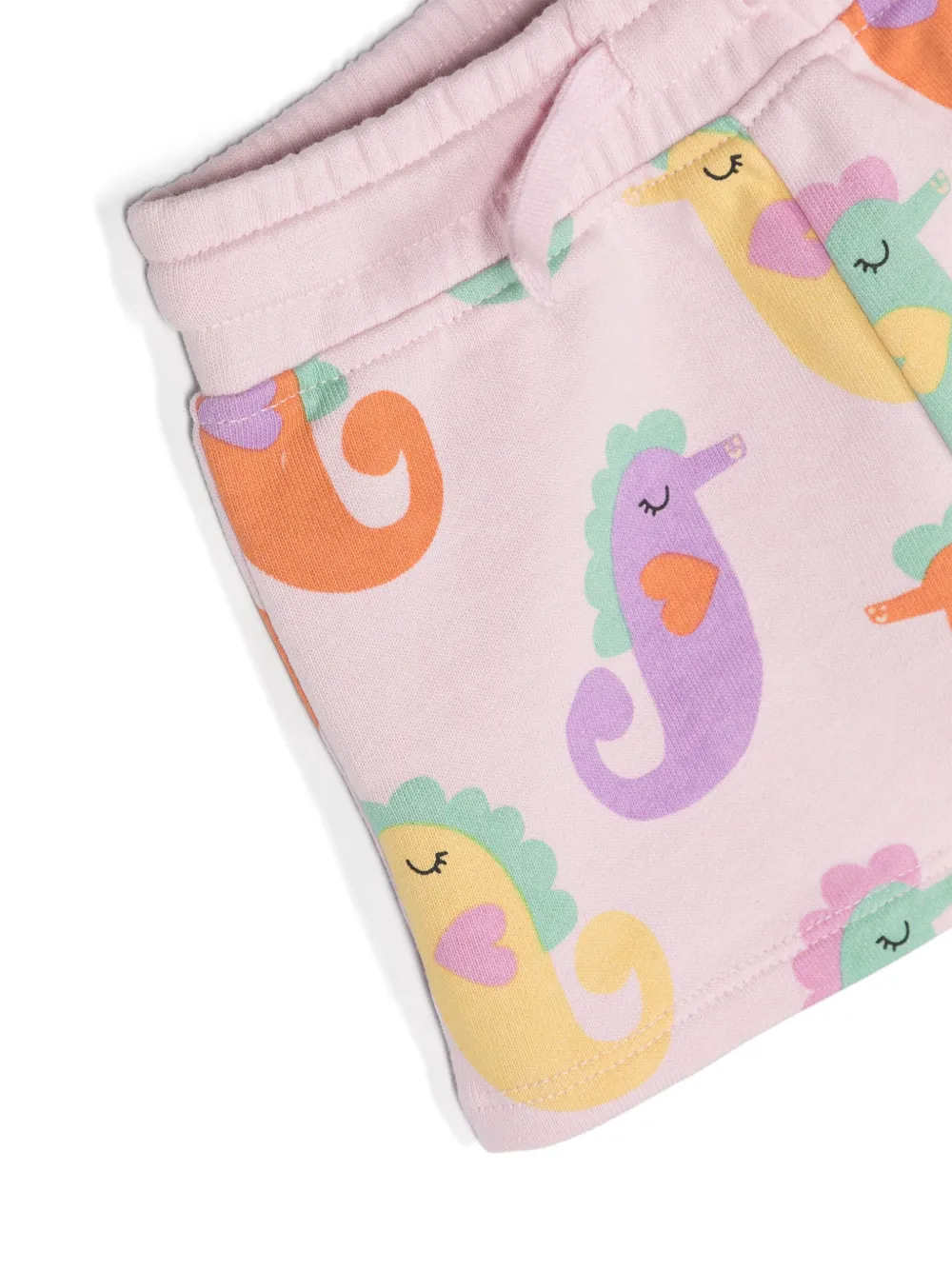 Stella McCartney Kids Jerseu shorts met print Roze