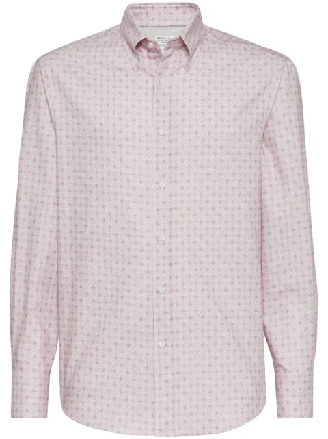 Brunello Cucinelli long-sleeve cotton shirt