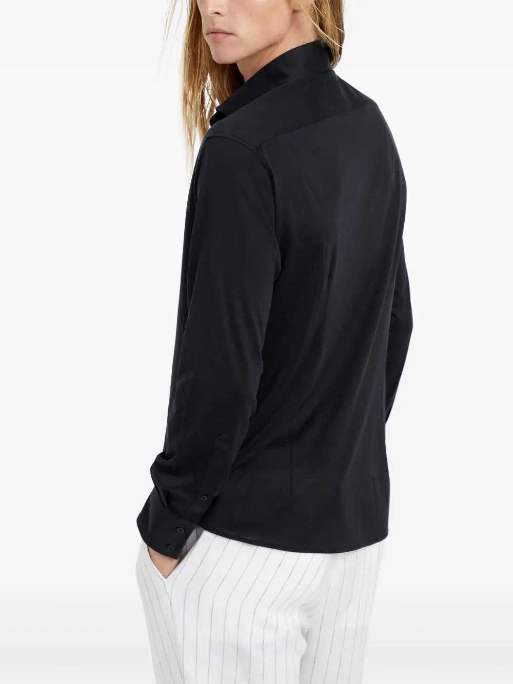 Brunello Cucinelli Poloshirt van zijde-katoenmix Blauw