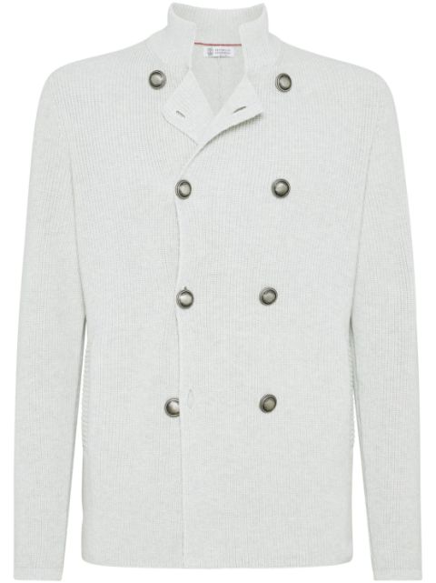 Brunello Cucinelli double-breasted cotton cardigan Men