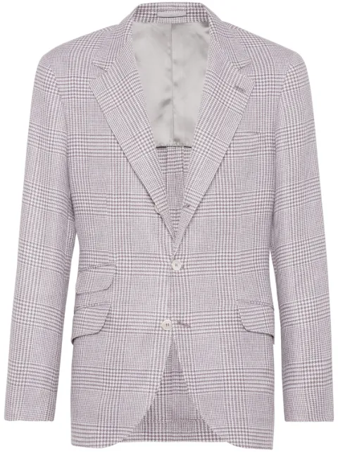 Brunello Cucinelli puppytooth single-breasted blazer