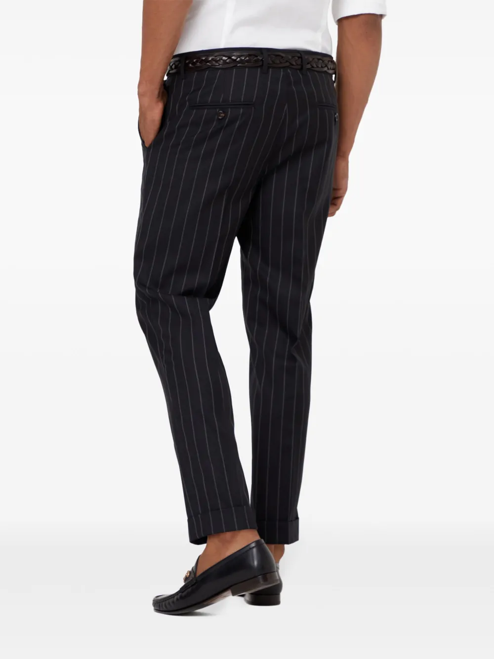 Brunello Cucinelli Pantalon met krijtstreep Zwart
