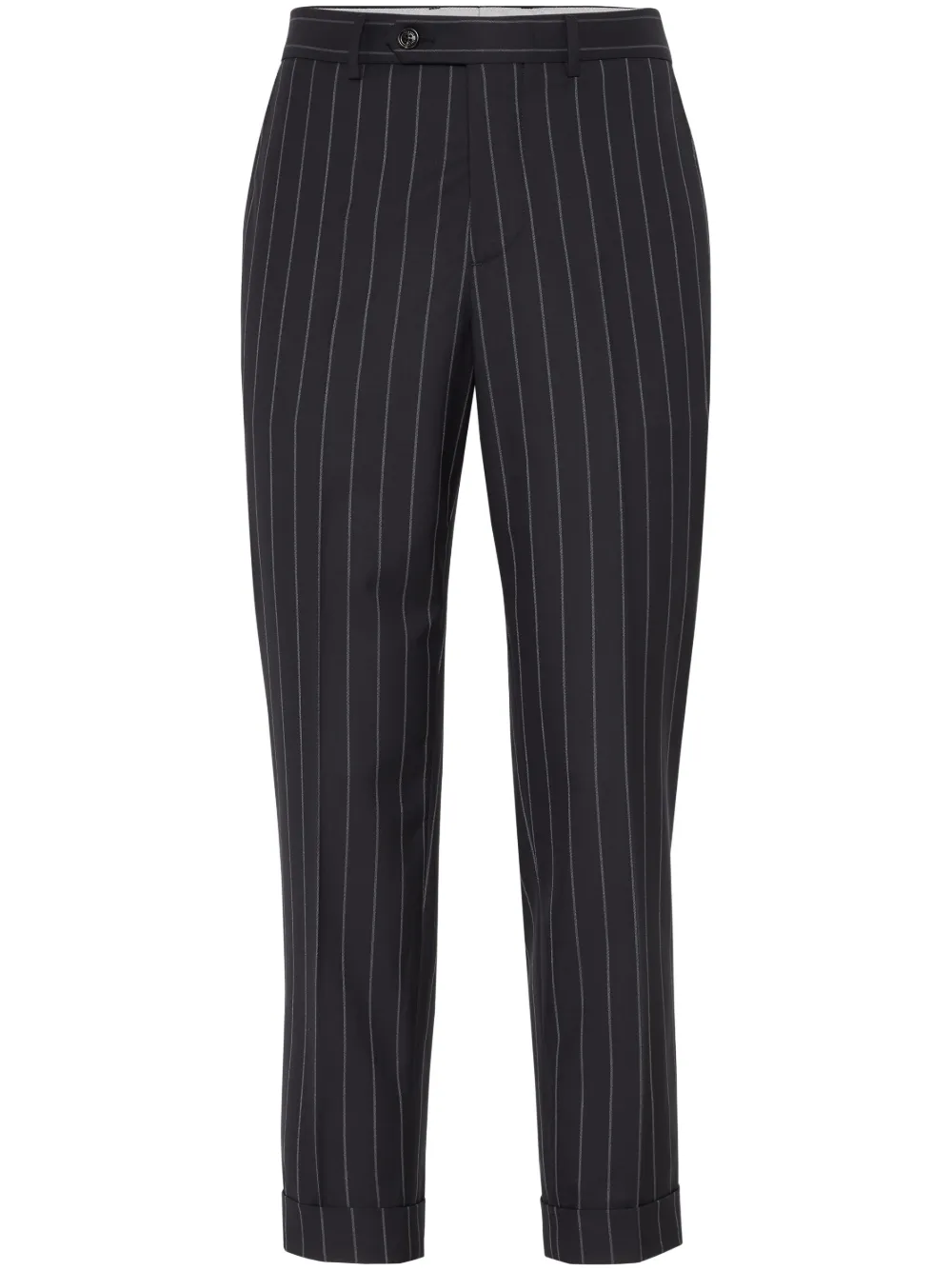 Brunello Cucinelli pinstriped tailored trousers | Black | Image 1