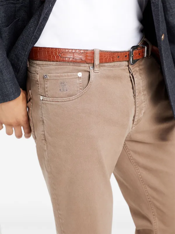 パンツ BRUNELLO CUCINELLI SS25 PANTS (M0H93P8907 C2874) BRUNELLO CUCINELLI Striped pleated wool-blend wide-leg pants