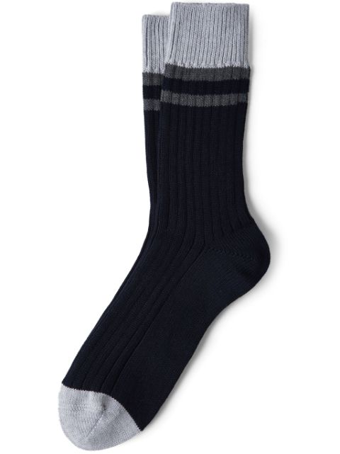Brunello Cucinelli striped cotton socks