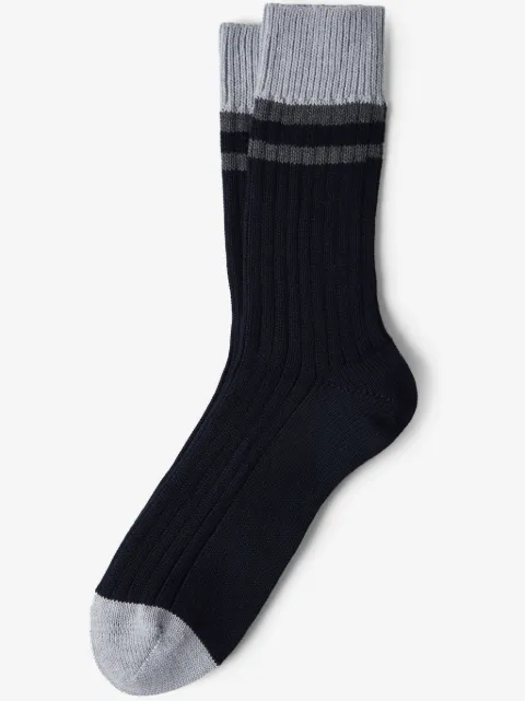 Brunello Cucinelli calcetines con motivo de rayas