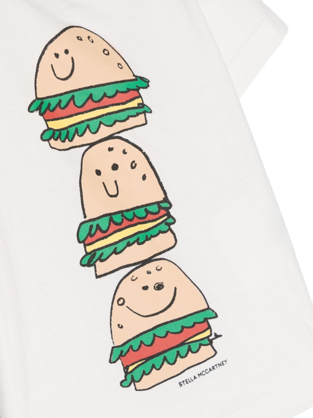 Shop Stella Mccartney Veggie Burger Stack Cotton T-shirt In White