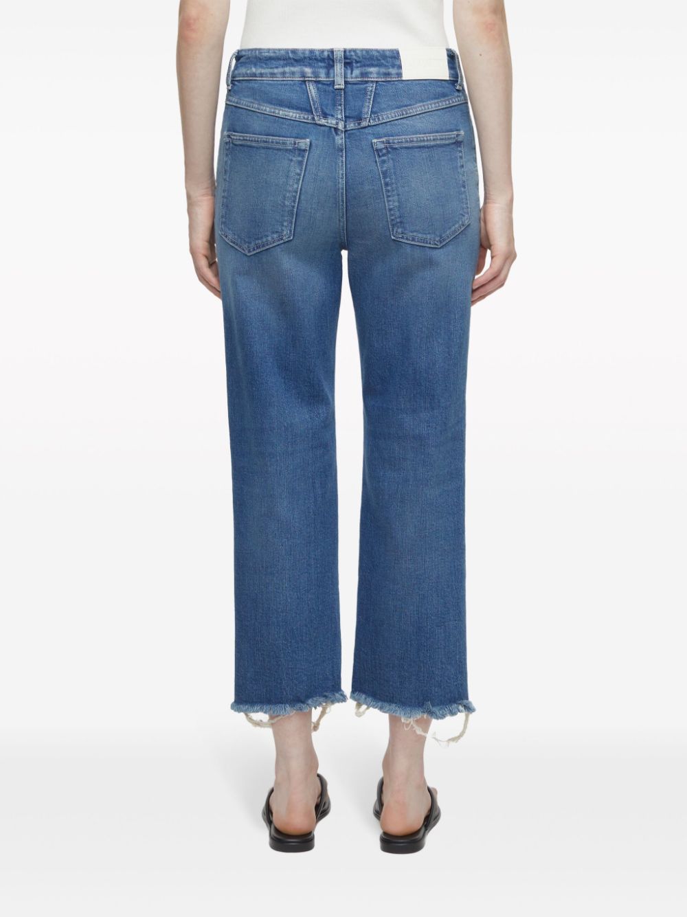 Shop Closed Mila Cropped Straight-leg Jeans In Blue